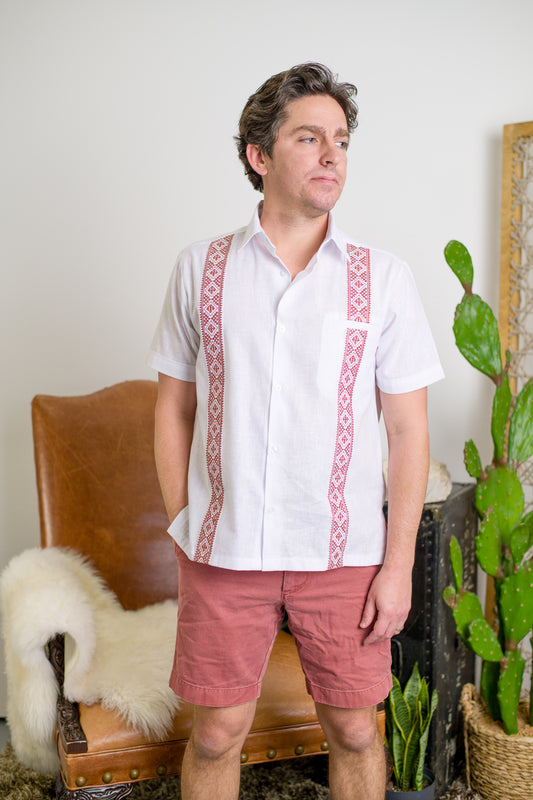 Guayabera Brazos -Texas A&M colors