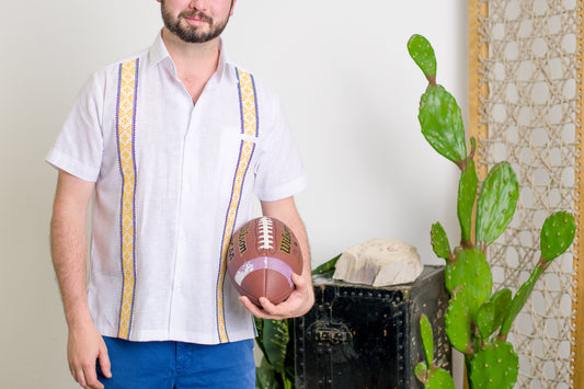 Guayabera Flying Scot - Highland Park Scots colors